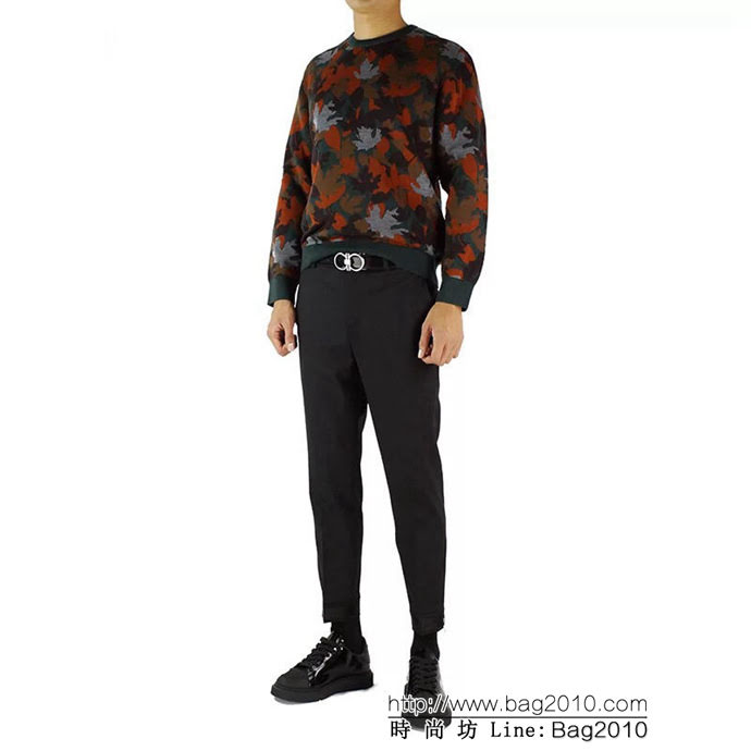 Ferragamo菲拉格慕 雙面進口頭層牛皮軟平紋 獨特復古風格 精鋼扣 男士皮帶  xfp1195